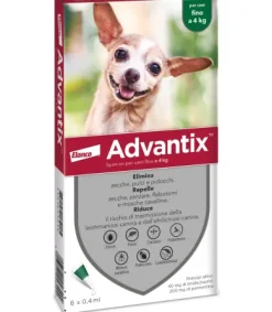 Advantix Spot On 6 pipette per cani fino a 4 kg