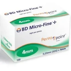 Ago BD Microfine G32 4mm per iniezione insulina 100 pezzi