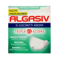 Algasiv Adesivo Protesi Superiore per dentiera 15 pezzi