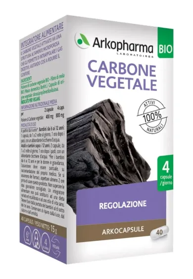 Arkocapsule Carbone Vegetale Integratore 40 capsule