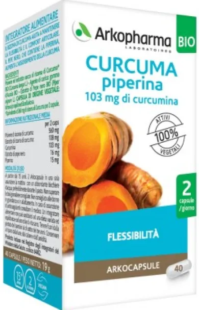Arkocps Curcuma + Piperina Bio Integratore 40 capsule