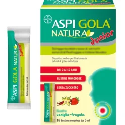 Aspi Gola Natura Junior contro mal di gola 16 bustine
