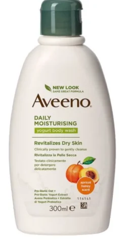 Aveeno Bagno Doccia per il corpo Yogurt e Albicocca 300 ml