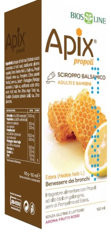 Biosline Apix Propoli Sciroppo Balsamico Integratore 150 ml
