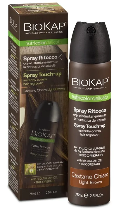 Biosline Biokap Nutricolor Delicato Spray Ritocco Castano Chiaro
