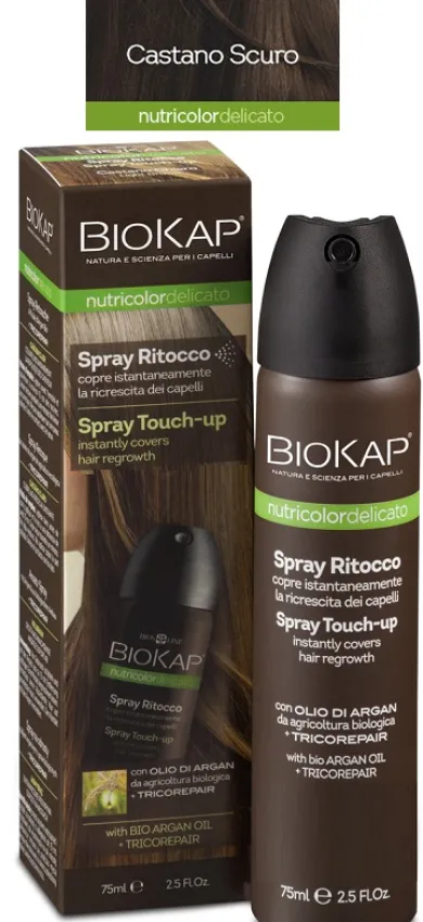 Biosline Biokap Nutricolor Delicato Spray Ritocco Castano Scuro