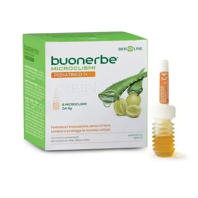 Biosline Buonerbe Microclismi Pediatrico lassativo 1+ 6 pezzi