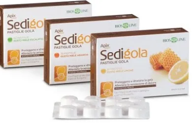 Biosline Sedigola Apix per la gola Miele Eucalipto 20 pastiglie