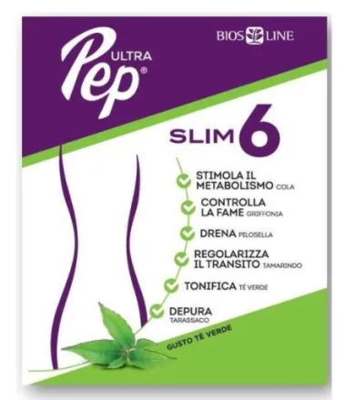 Biosline Ultra Pep Slim 6 gusto Tè Verde Integratore 20 bustine
