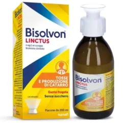 Bisolvon Linctus Sciroppo Flacone 200 ml Fragola senza zucchero