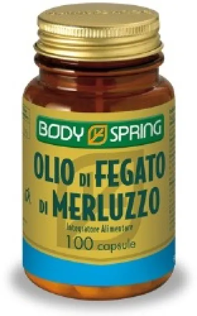 Body Spring Olio Fegato di Merluzzo Integratore 100 capsule