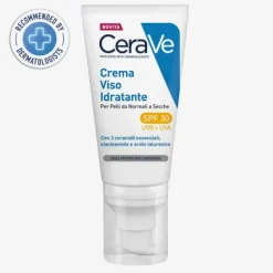 Cerave Crema Viso Idratante per pelli secche SPF 30 tubo 52 ml