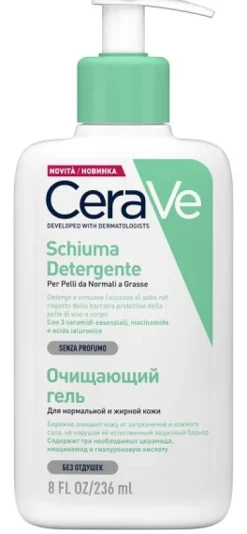 Cerave Detergente Schiuma Viso per pelle secca 236 ml