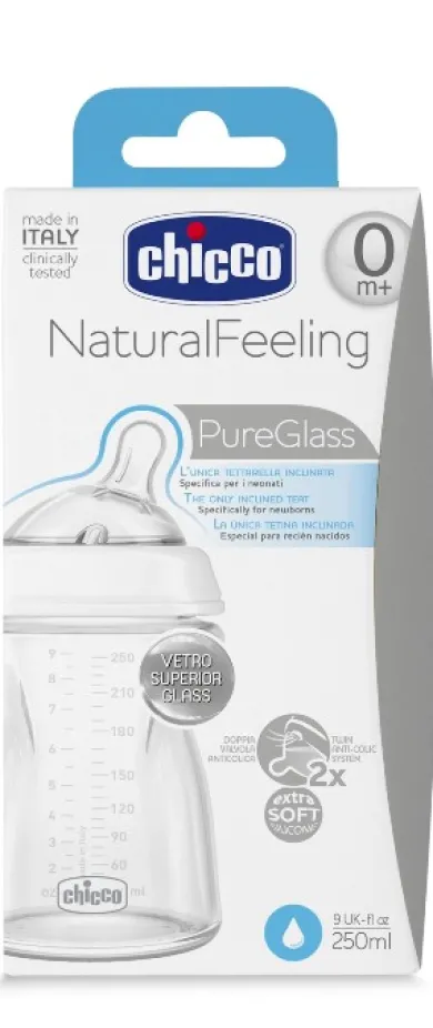 CHICCO BIBERON NATFEEL VETRO 0 M+ 250 ML