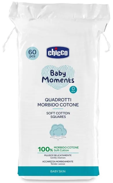 Chicco Cotone Quadrotti Morbido 60 pezzi