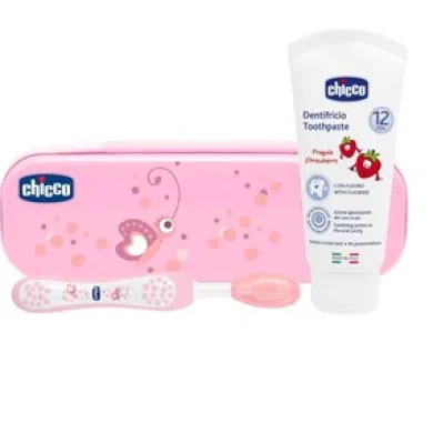 Chicco Set Primi Dentini Rosa Fluoro