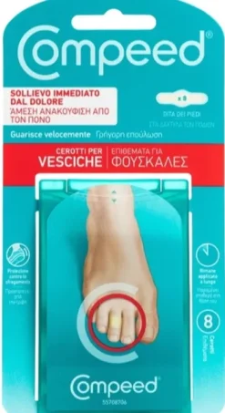 Compeed Cerotti per vesciche dita piedi 8 pezzi