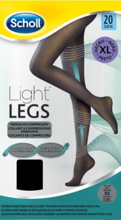 Dr. Scholl Light Legs 20 Denari Taglia XL colore nero 1 paio