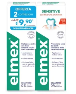 Elmex Sensitive Collutorio per l'igiene della bocca Bipack