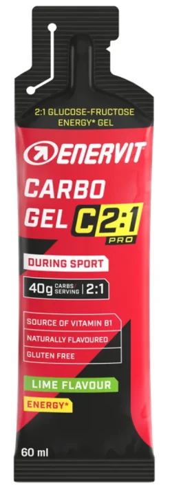 Enervit Carbo Gel C2:1 Pro Gel Energetico 60ml Gusto Lime