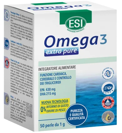 Esi Omega 3 Extra Pure Integratore Alimentare 50 perle