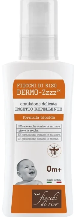 Fiocchi di Riso Dermo Zzz Spray Anti Zanzare per Neonati 100 ml