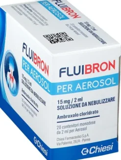 Fluibron Soluzione Nebulizzante per il muco 20 fiale 15 mg 2 ml