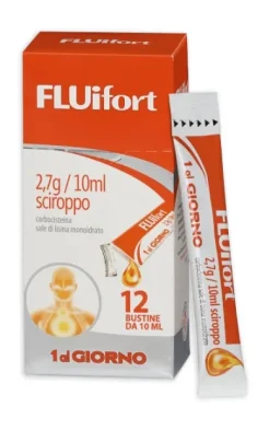 Fluifort Sciroppo fluidificante per la tosse grassa 12 bustine