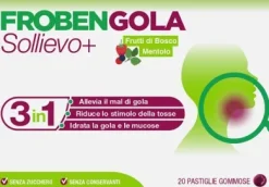 Frobengola Sollievo+ contro infiammazione gola 20 pastiglie