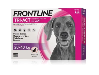 Frontline Tri-Act 3 Pipette 4 Ml Cani 20 - 40 Kg