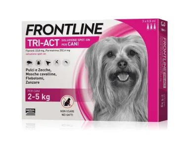 Frontline Tri-Act 3 Pipette 0,5 Ml Cani 2 - 5 Kg