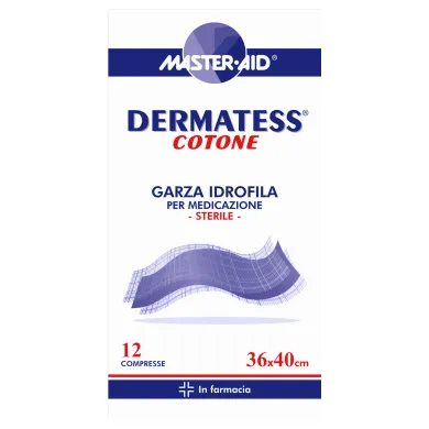 Garza Idrofila Dermatess 36x40 per ferite cm 12 pezzi