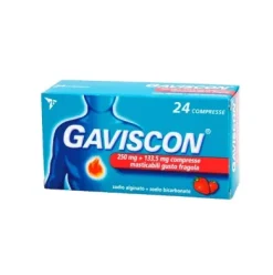 Gaviscon bruciore di stomaco 24 compresse fragola 250+133,5 mg