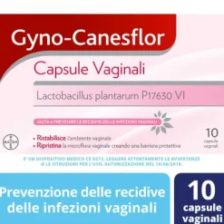 Gynocanesflor 10 capsule vaginali per ristabilire flora