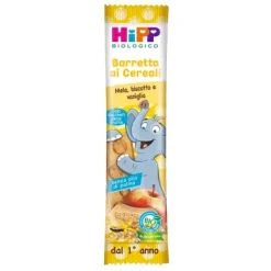 HIPP BIO BARRETTA CEREALI MELA, BISCOTTO E VANIGLIA