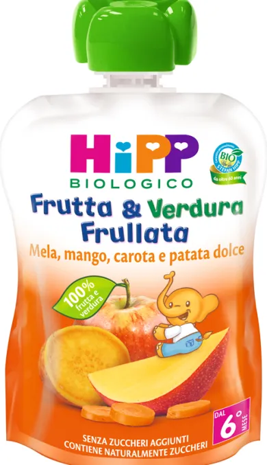 HIPP BIO FRUTTA & VERDURA MELA, MANGO, CAROTA E PATATA DOLCE