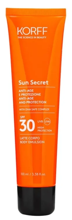 Korff Sun Secret Latte SPF 30 tubetto da 100 ml