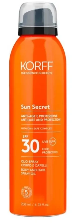 Korff Sun Secret Olio Spray Corpo Capelli spf 30 200 ml