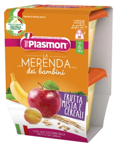 LA MERENDA DEI BAMBINI FRUTTA MISTA E CEREALI