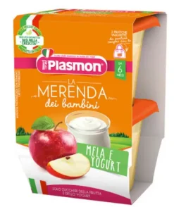 LA MERENDA DEI BAMBINI MELA E YOGURT
