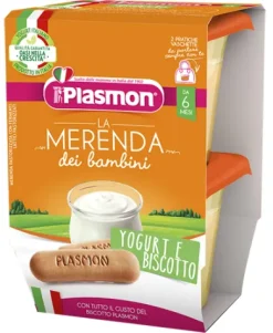 LA MERENDA DEI BAMBINI YOGURT E BISCOTTI