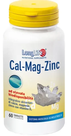 LONGLIFE CALCIO, MAGNESIO E ZINCO 60 TAVOLETTE