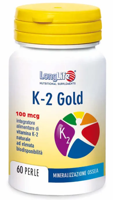 Longlife K-2 Gold Integratore Alimentare per le ossa 60 perle