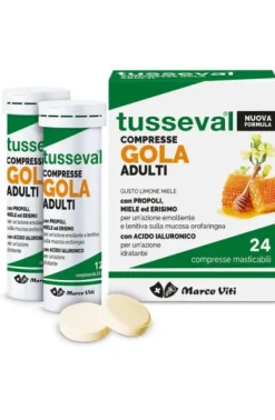 Marco Viti Tusseval Gola Adulti Miele e Limone 24 compresse