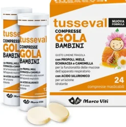 Marco Viti Tusseval Gola Bambini Limone Fragola 24 compresse