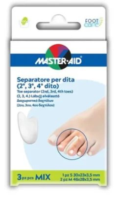 Master Aid Separatore in gel per 2°, 3° e 4° dito 3 pezzi