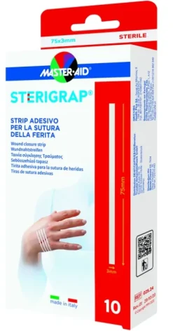 Master Aid Sterigrap Strip Adesivo per ferite 75x3 mm 10 pezzi
