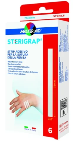 Master Aid Sterigrap Strip Adesivo per ferite 75x6 mm 6 pezzi