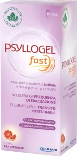 Nathura Psyllogel Fast Integratore Alimentare 10 stick