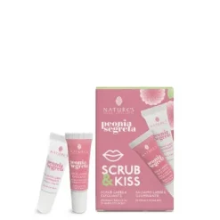 Nature's Peonia Kit Scrub & Kiss scrub labbra e balsamo